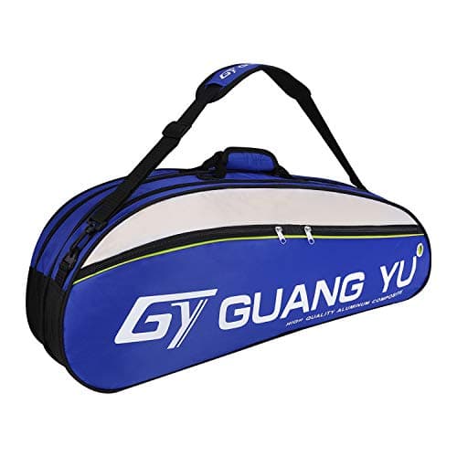FakeFace Professional Badminton Racket Bag 4-6 Pack Racquet Handbag Waterproof Tennis Racquetball Battledore Sport Duffel Large Capacity Gym Equipment Bag Portable Shoulder Tote Bag with Handle