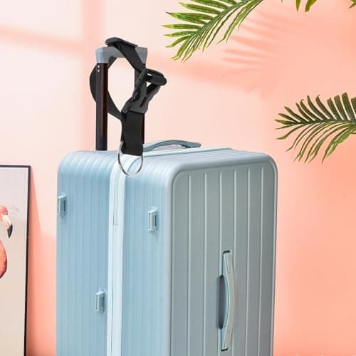 HYTROVE 2pcs Adjustable Travel Luggage Straps with Metal Spring Buckle Elastic Backpack Buckle Replacement for Suitcase and Hand Luggage Portable Multi-use Carrying Straps for Travel — view 5