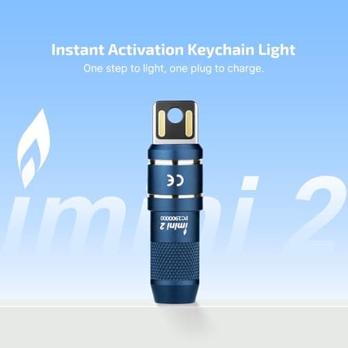 OLIGHT imini 2 Keychain Rechargeable Small EDC Torch, Midnight Blue — view 2
