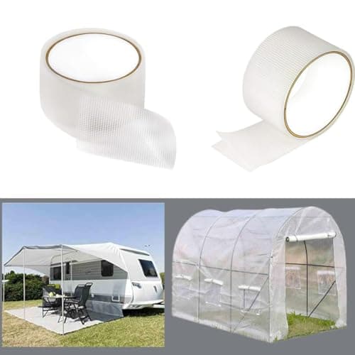Loopunk Professional Tent Repair Kit - 8M Long x 5CM Wide Waterproof Transparent Tape & Invisible Rip Stop Patch for Tents, Awning, Gazebo and Outdoor Gear Fabric Repair — view 4