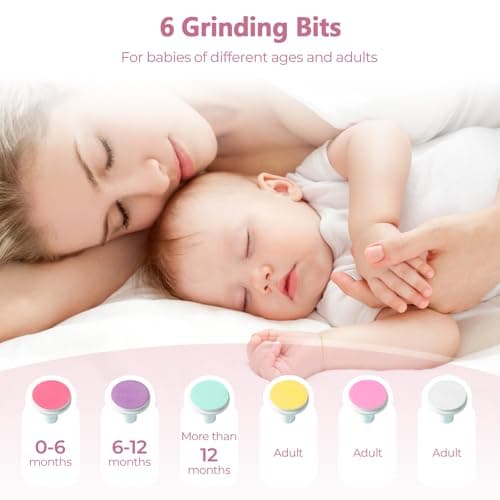 Blendura Baby Nail File, Electric Nail Clippers, Gentle Baby Nail Trimmer with 6 Grinding Heads, Suitable for Newborn Toddler and Adults, Low Noise — view 3