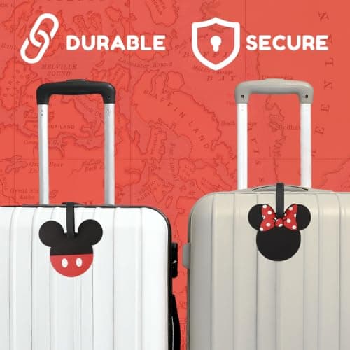 Peers Hardy - Disney Mickey M Disney Mickey & Minnie Mouse Black and red 2 Piece Luggage Tags — view 3