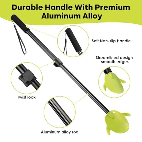 Compression Sock Aid Device for Removing Socks，Sock Assistant,Shoe Horn Long Handle,2 in 1 Adjustable Aluminum Tube 16"-27" Independent Living Aids for Seniors,Elderly, Disabled Men and Women（1 Pack） — view 5