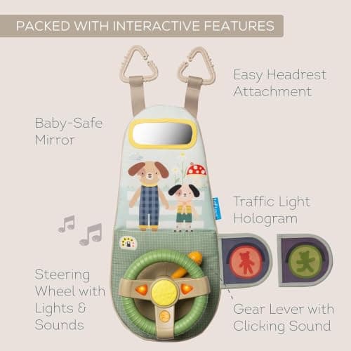 Taf Toys Car Seat Toy - Interactive Baby Infant Car Toys with Lights & Realistic Sounds for Babies - Stimulating Car Travel Entertainment - Perfect for Car Seat & Travel - 12 months + Boy Girl — view 2