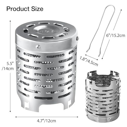 REDCAMP Mini Camping Heater, Portable Stainless Steel Tent Heater — view 6