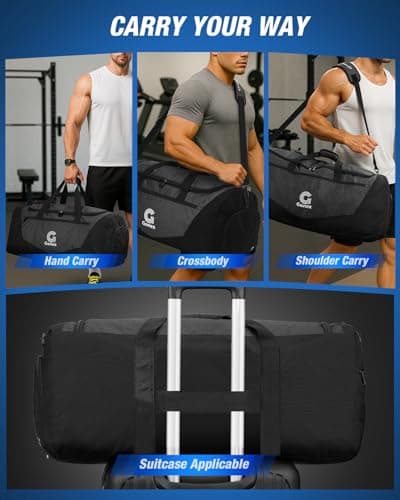 Gonex 60L Gym Duffel Bag with Shoe Compartment, Large Capacity — view 6