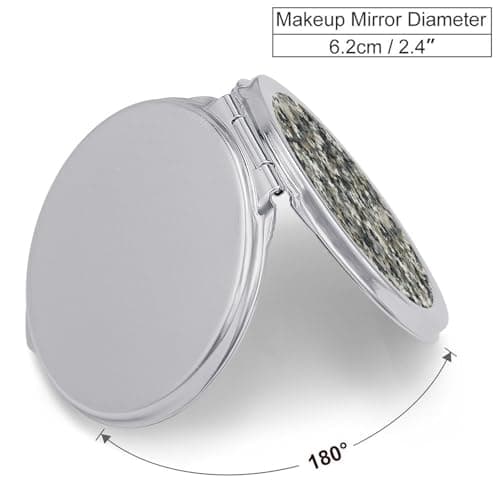 BVKWNTSA Portable Travel Makeup Mirror – Durable Silver-Plated Iron Folding Compact Digital Camo Printed Mirror with Protective Lid Perfect for Travel, Home, And Salons — view 2