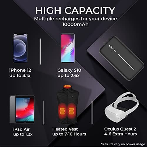 Vida IT USB Power Bank for Heated Jacket Vest Gilet 10000mAh Battery Pack — view 2