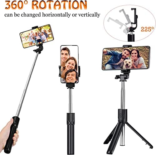 Selfie Stick, 3 in 1 Extendable Selfie Stick Tripod, Portable Phone Holder with Detachable Wireless Bluetooth Remote for iPhone17/16/15/14/13 Pro/Max/Samsung Galaxy/Huawei more — view 4