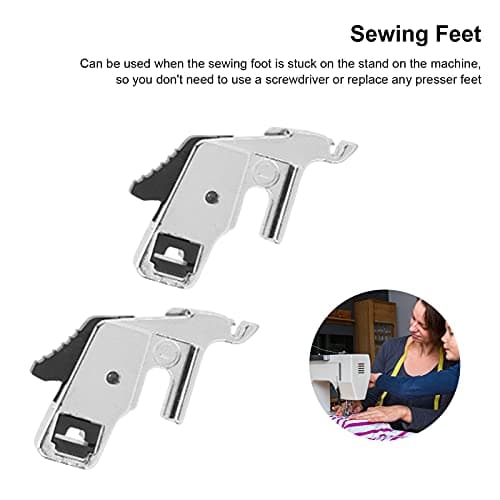 WXCHISU Low Shank Sewing Machine Adapter, Metal Buckle Presser Foot for Singer, Universal for Low Handle Machines, Presser Foot Converter, Sewing Presser Foot Adapter — view 2