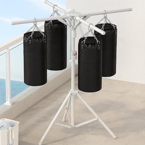 ANYVOYAGE Foldable Metal Clothes Drying Rack, Tripod Stand, Space-Saving for Indoor/Outdoor, Camping and Travel (grey) — view 6