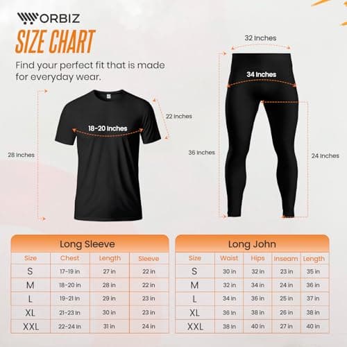 Thread Linens Men's Thermal Underwear Set Base Layer - Short Sleeve T-Shirt/Vest/Top and Long Johns For Men Ultra Soft Warm Underwear Man Body Warmer Size S-XXL (Blue, M) — view 2