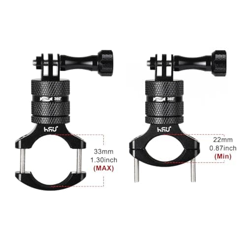 HSU Handlebar Mount for GoPro, 360 Degree Horizontal Rotation Bike Mount — view 6
