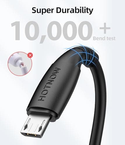 HOTNOW Short Micro USB Cable 15cm, [3 Pack,0.15m], USB to Micro USB Cable — view 5
