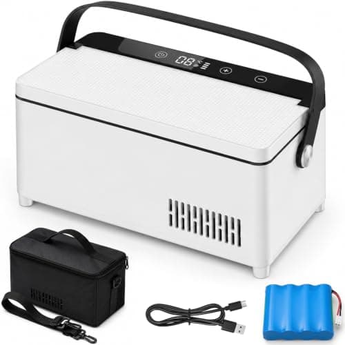 Insulin Cooler Travel Case Portable – Electric Medication Cooler Box for 3 Insulin Pens and Cartridges, with 13600mAh Battery & 0-18°C Precise Temperature Control, Rugged Aluminum Interior