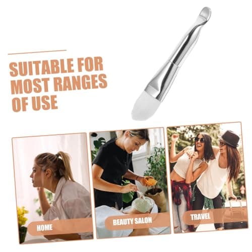 2pcs Dual End Face Spa Tool with Spoon Design Silver — view 2
