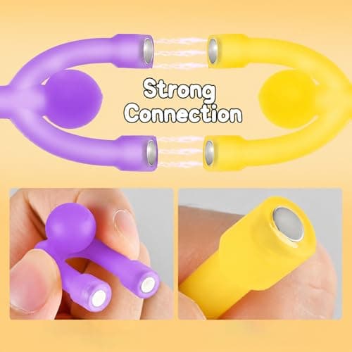 12-Piece Magnetic Men Fidget Toys Kids, Magnetic Fidget Toy, Magnetic Fidget Toys, Novelty Magnet Men Desk Accessories, Colorful Fidget Decor for Office Whiteboard and Refrigerator — view 4