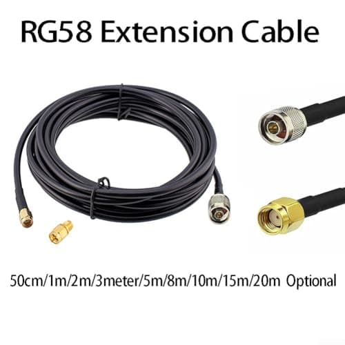 SPORTARC Premium RG58 Extension Cable, Suitable For WiFi AP Hotspot Modem, for NEBRA HNT Indoor Hotspot Miner, Made Of Rubber And Copper, Includes RP for SMA Female To for SMA Male Adapter(50cm) — view 6
