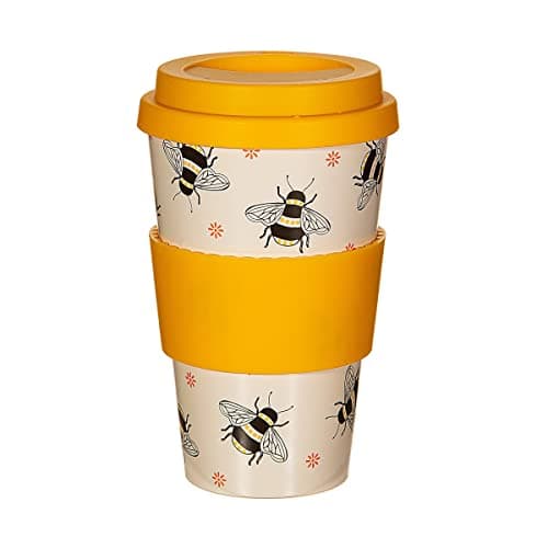 Sass & Belle Bee Travel Coffee Cup - Reusable Cup with Lid, Eco-Friendly Coffee Mug, Lightweight for Hot Drinks – Travel Mug for Work or Home – Fun Gift by Sass and Belle — view 2