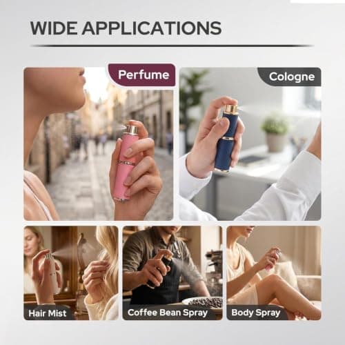 Toureal Travel Perfume Atomiser Refillable, 10ml Perfume Spray Bottles — view 6