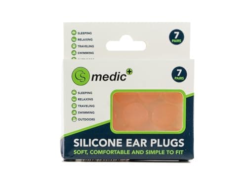CS Medic Silicone Ear Plugs, 7 Pairs, Multi-Purpose for Sleeping, Swimming, Travel - Noise Cancelling — view 2