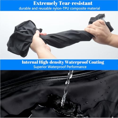 Vacuum bags for Clothes and Travel, 17L Reusable TPU Vacuum Storage Bags with Airtight Seal, IP67 Waterproof Nylon Organizer Vacuum Travel Space Saver Bags for Suitcases and Backpacks — view 6