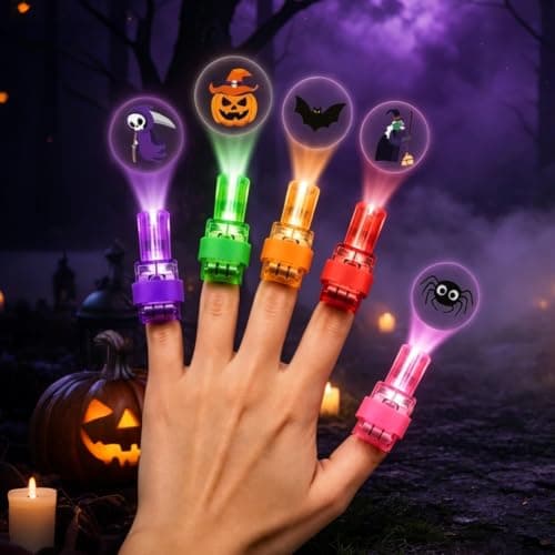 Roadoor Halloween Finger Projector Light, Spooky LED Finger Lights Pack — view 3