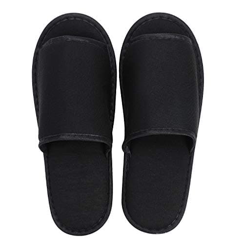 haozaikeji Foldable Outdoor Travel Slippers Non-disposable Closed Toes Sandals Cotton Slipper with Storage Bag Anti-skid for Hotel Spa Indoor House Room Guest Business Travel Trip Holiday Flying