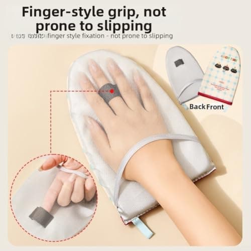 Handheld Ironing Board Heat Resistant Pad 15x24cm Cotton Sponge Mesh for Steam Irons Travel — view 2