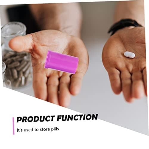 Anneome 20pcs Portable Medicine Container Empty Pill Bottles Caps for Medication Organizer for First Aid Kit and Camping Use Random Color — view 3