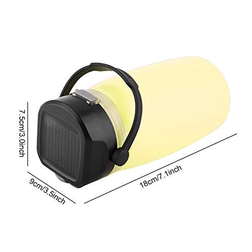 NinGYiYan Solar Charger Water Bottle, Power Bank, LED Lamp, 600ml Large Capacity, Adjustable Light, USB Interface for Outdoor Activities (Yellow) — view 5