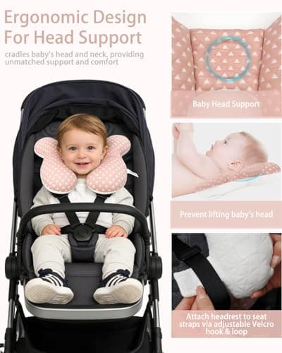 KAKIBLIN Baby Travel Pillow, Upgraded Baby Neck Pillows for Car Seat — view 3