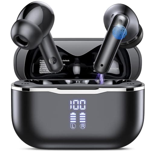 AI Adaptive Noise Cancelling Wireless Earbuds Bluetooth 6.0 Headphones 60H