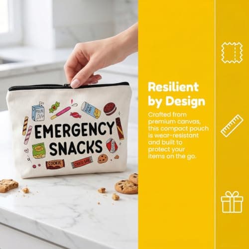 Kemay Emergency Snacks Bag, Canvas Zipper Pouch for Women and Kids — view 3