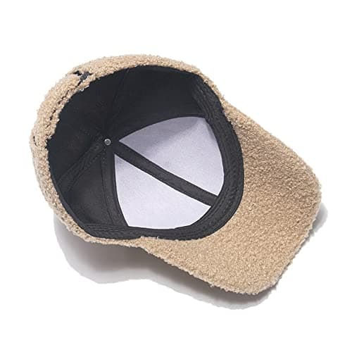 CAMICALMI Women Baseball Cap for Tennis Travel Short Plush Adjustable Warm Windproof Winter Outdoor Black — view 5