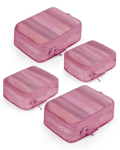 ECOHUB 4 Piece Compression Packing Cubes, Recycled Tear-Resistant Mesh