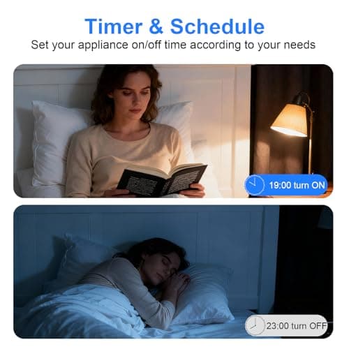 Smart Plug, TVLIVE 2 Pack Smart Plugs that Work with Alexa (Echo, Echo Dot), Google Home Voice Control, Energy Monitoring, Remote Control, Timer & Schedule, smart wifi plug socket UK, No Hub Required — view 6