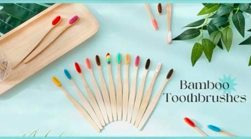 1000x Bamboo Toothbrush Individually Wrapped Bulk Toothbrushes Perfect for Airbnb, Hotels, Travel and More! Eco Friendly Bio Degradable (10) — view 6