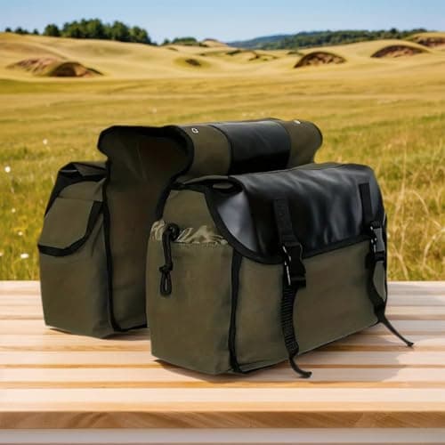 Motorcycle Saddlebags Waterproof Canvas Organizer — view 3