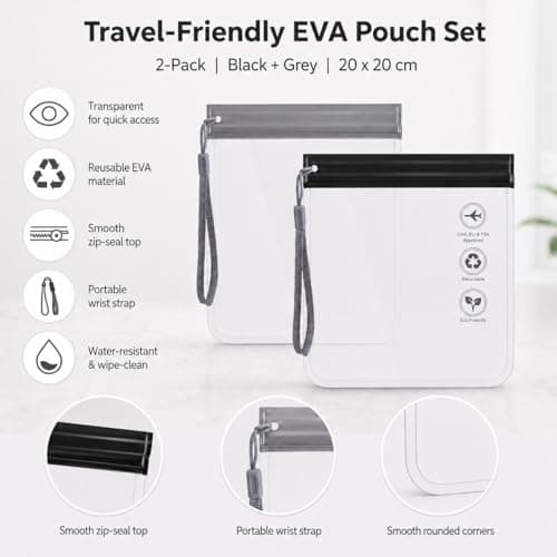 Airport Security Liquids Bag Clear Travel Toiletries Bag Travel Essentials — view 2
