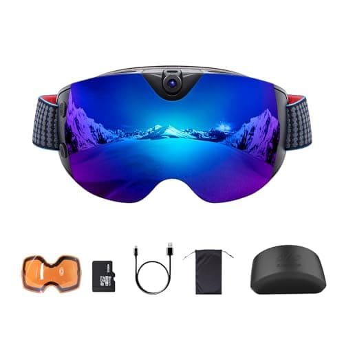 OhO Ski Goggles with 4K Camera and WiFi - Orange Lens
