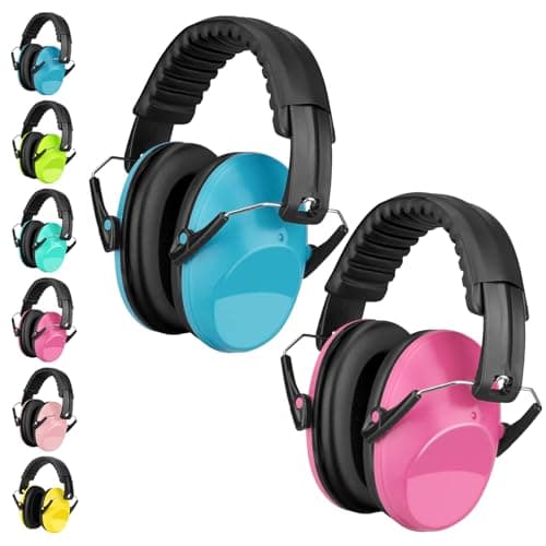 Kids Ear Defenders 2 Pack, Noise Cancelling Headphones for 3-16 Year
