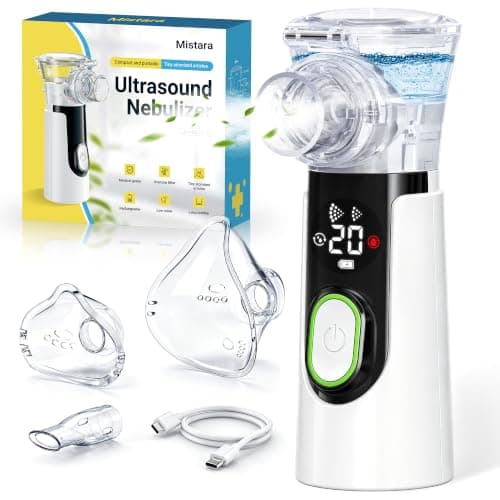 Mistara Portable Nebuliser Machine for Adults & Kids, Silent Self-Cleaning