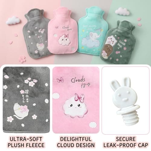 4Pcs Small Hot Water Bottle, Portable and Soft Hot Water Bottle — view 3