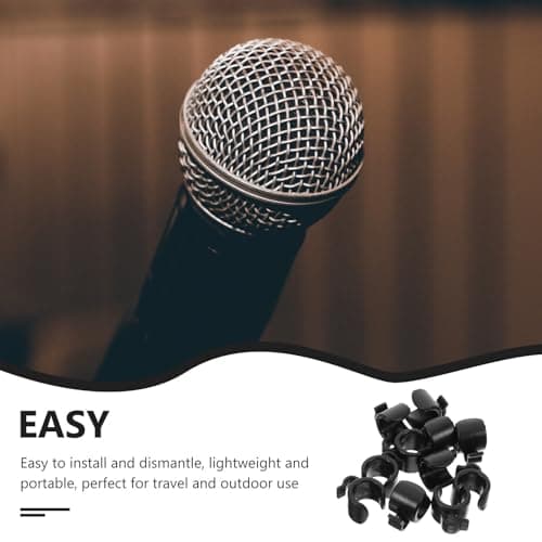 20 Pack 25mm Cable Clips for Tripods and Speaker Stands — view 3