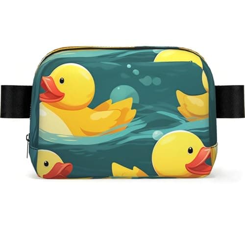 Fanny Pack For Women Men Everywhere Belt Bag Waterproof Fashion Crossbody Waist Packs Rubber Ducks Hip Bum Bag With Adjustable Strap For Outdoor Hiking Running Travel