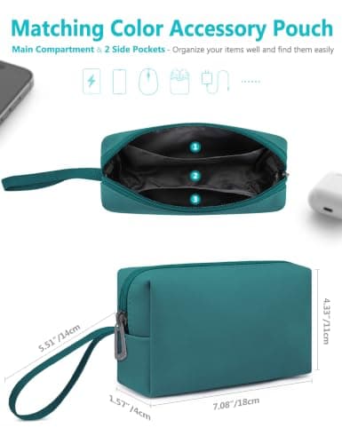 HYZUO 13 Inch Laptop Case Sleeve Bag with Adjustable Stand, Dark Green — view 5