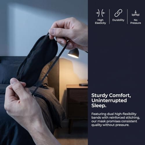 6 Pack Sleep Eye Blindfold Shade Cover, Sleeping Blindfold for Men & Women, Suitable for Lunch Break,Travel,on The Plane Usage (Black) — view 4