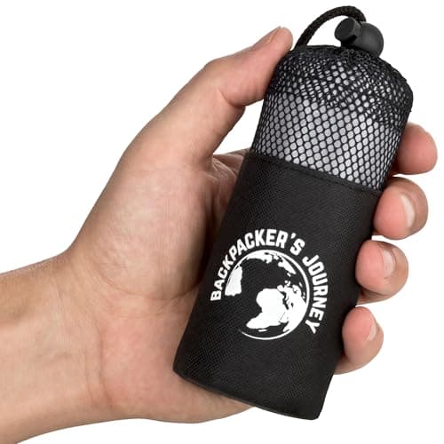 Backpacker's Journey Sleeping Bag Liner 155 g, Microfibre - Ultralight Travel Sheet 220 x 70 cm with Compression Sack