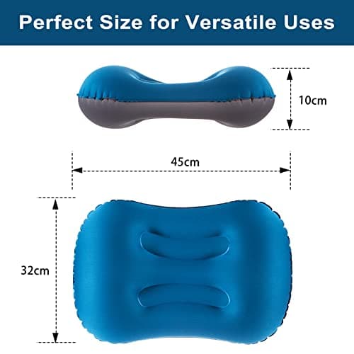 Eono Ultralight Inflatable Camping Pillows for Adults, Compressible Compact Travel Inflatable Pillow, Comfortable Ergonomic Blow Up Air Pillow for Camping, Hiking, Beach, Fishing — view 6